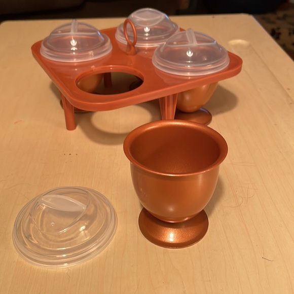 Copper chef copper egg maker w/lids + caddy “As Seen On TV” - Picture 4 of 8